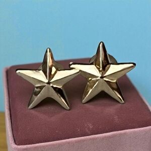 Gold Star Stud Earrings